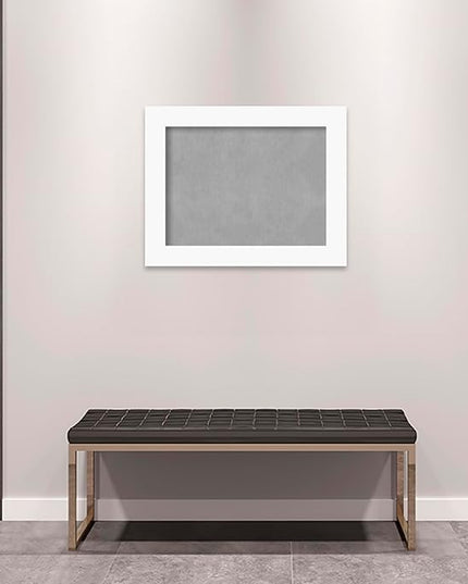 Amanti Art White Framed Magnetic Board 23x29 Medium Vision Board for use with Magnets, 100% Metal Sheet to Display Items as Office Decor or for Home Organization in mudroom, Kitchen or Kids Room