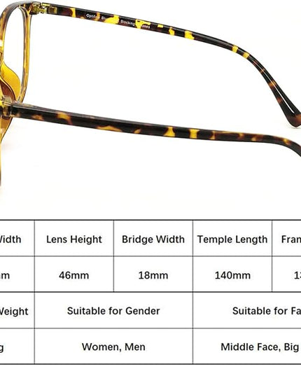 Reading Glasses Anti Blue Light Blocking Reader Oversized Frame for Women Men for Mid Big Face Anti Eyestains