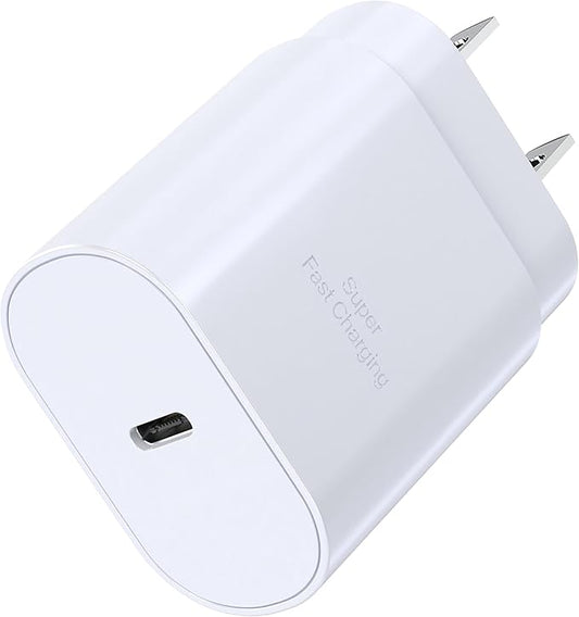 USB C Block 30W PD Super Fast Charging Block Type C Plug Cube Wall Adapter Power Brick USB C Charger Block for iPhone 17, 17 Air, 17 Pro Max,16,16e,15,14,13,12,11, iPad, mini, Galaxy S25, S24