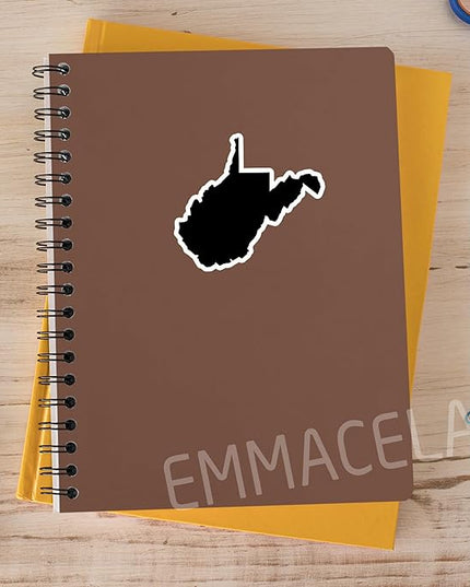 (3PCS) West Virginia State Map Stickers, US State Stickers - Waterproof Vinyl Decals for Tumblers, Water Bottles, Laptops, Books, Scrapbooks, Great for West Virginia Lovers 3 x 2.7 Inch