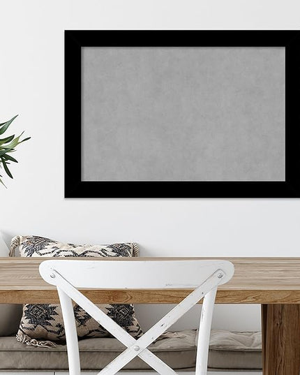 Amanti Art Black Framed Magnetic Board 19x27 Medium Vision Board for use with Magnets, 100% Metal Sheet to Display Items as Office Decor or for Home Organization in mudroom, Kitchen or Kids Room