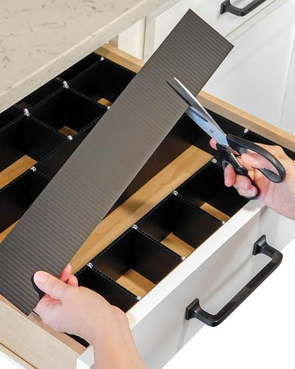 DRAWER DADDY Adjustable drawer dividers. The world’s most customizable drawer organizer for the kitchen, bathroom, desk, toolbox, and more. Installs in minutes; lasts a lifetime.