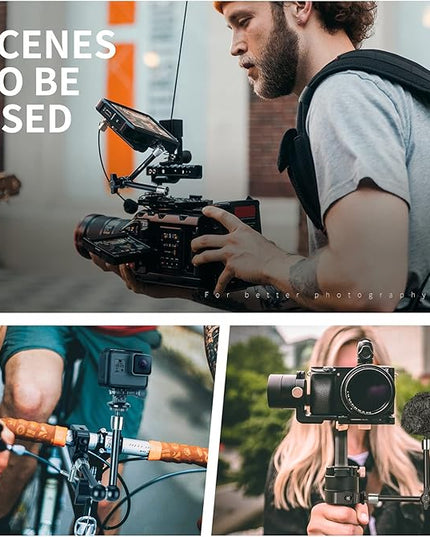 NEEWER 5.9"/15cm Adjustable Friction Magic Arm with 1/4" Screw on Both Ends, Compatible with SmallRig Cage, Flash/LED Light/Microphone/Monitor/SuperClip, Max Load 4.4lb/2kg, ST15