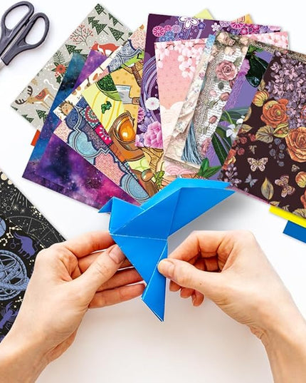 10 Different Packs Full Collection Origami Paper Kit 6 Inch Square Double Sided Color Vivid Colors Creation Easy Fold Paper Set Hand Crafts Paper Arts Creativity