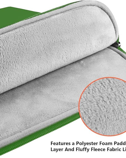 Laptop Sleeve 15.6 inch, Laptop Case Shockproof Protective Notebook Bag with Accessory Pocket, Briefcase Carrying Computer Sleeve for 15.6" HP, ASUS, Dell, Lenovo, Acer -Green