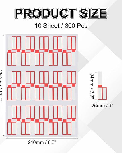 uxcell 300 Pcs Cable Labels, Waterproof Wire Cord Labels Tags, Cord Organizer Management Tags for Charger Cable Organizer Wire Markers Printer, Red