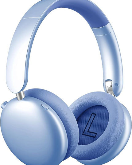 Wentronic Y06 Noise Cancelling Headphones,58H Playtime and 5 EQ Music Modes Wireless Over Ear Bluetooth Headphones with Microphone,Lossless Audio,Multipoint Connection,Foldable,Lightweight,Blue