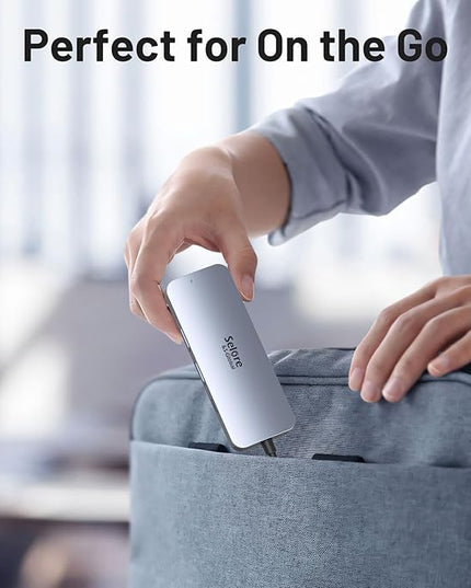 Selore Docking Station for MacBook Pro Air, USB C Hub for MacBook,Dual HDMI Adapter for USB for MacBook,Docking Station Dual Monitor for MacBook Pro Air with Dual HDMI,USB C,2 USB A,PD,SD/TF Reader