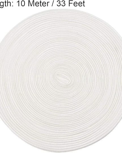 uxcell Insulation Braid Sleeving,4mm/0.16 Inch-10m/33 Feet High Temp Fiberglass Sleeve White