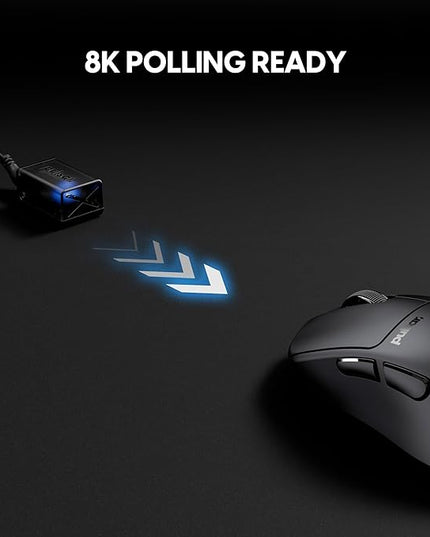 Pulsar Gaming Gears X3 Crazylight Wireless Gaming Mouse, Ultra Lightweight 1.51 oz (43g), Hybrid Ergonomic, Optical Switch, 32000 DPI, 750 IPS, XS-1 Sensor, 8k Compatible (Jet Black)