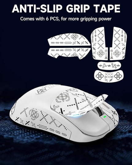 VGN F1 MOBA Wireless Gaming Mouse, 4K Polling Wired/Wireless Gamer Mice with 26K Optical Sensor, 55g Lightweight, 200h Battery Life, 6 Programmable Buttons, USB-C Charging, for PC/Mac/Laptop, White