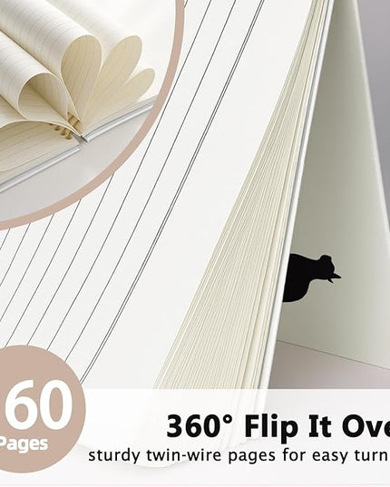 Cat Notebook, Cat Journal - Cat Gift Journal, Black Cat Spiral Notebook, Black Cat Gifts, Cat Notepad, Cat Stationary, College Ruled Spiral Notebook 80 Sheets -160 Pages 5.5x8.3 Inch