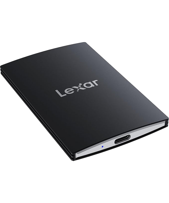 Lexar 2TB SL500 Portable SSD, Up to 2000MB/s, Compatible w/Type-C Laptops, iPhone 15/16, Smartphones, Tablets, PS5, Xbox, USB 3.2 Gen 2x2, Slim & Lightweight, External SSD, Black (LSL500X002T-RNBNU)