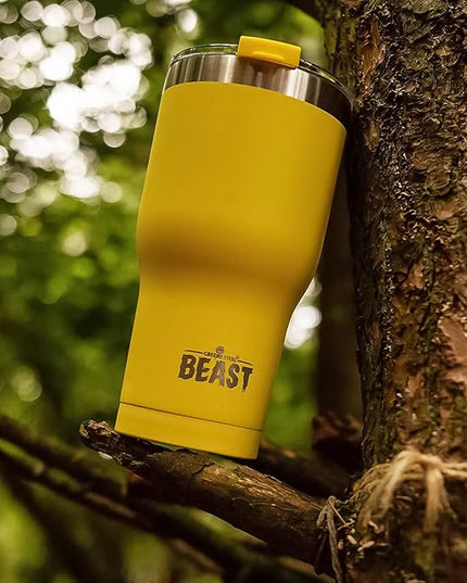 Beast 30 oz Tumbler Stainless Steel Vacuum Insulated Coffee Ice Cup Double Wall Travel Flask (Lemon)