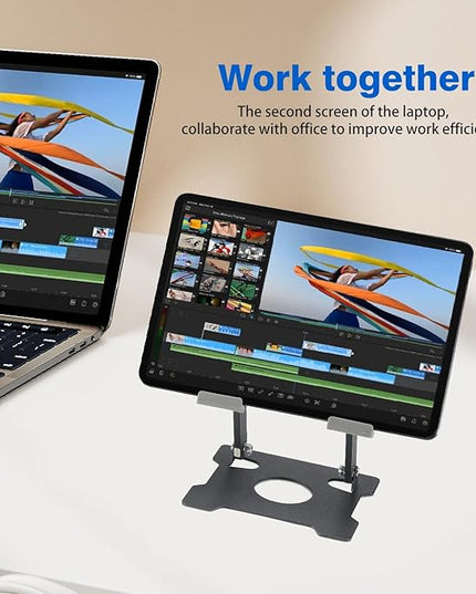 KABCON Tablet Stand,Tablet Holder for iPad,Adjustable Portable Multi Angle Desktop Stand Compatible with iPad Pro 9.7 10.5 12.9 Air Mini 1-4,Galaxy Tabs,Surface Pro Tablets,Kindle,E-Reader,Nexus