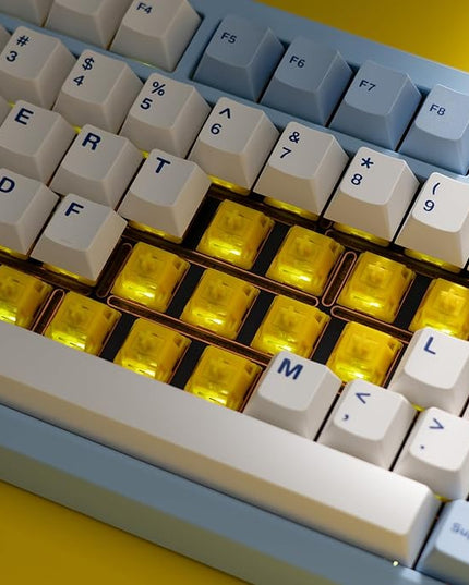 WS Arowana Gold Mechanical Keyboard Switches, 35Pcs HMX Linear Switches Pre Lubed 5 Pins 45gf Key Switch for Mechanical Gaming Keyboard (Gold)