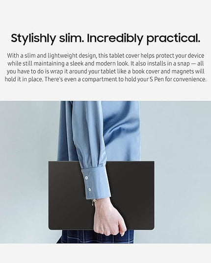 SAMSUNG Galaxy Tab S10 FE+ 13.1” 128GB WiFi Android Tablet + Book Cover Keyboard Slim, Long Battery Life, Powerful Processor, S Pen, US Version, 2025, 2 Yr Manufacturer Warranty, Silver