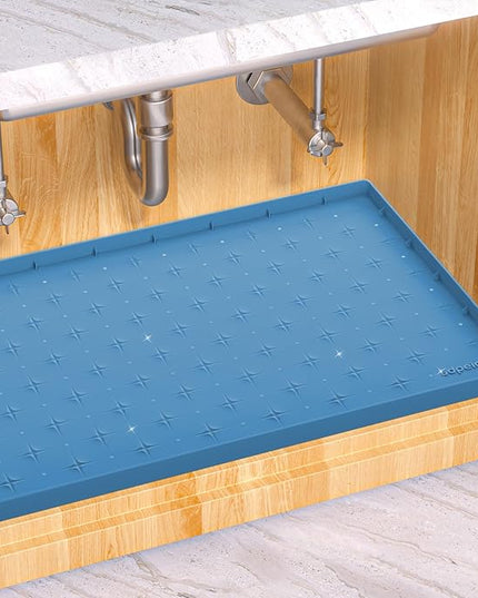 Sdpeia Under Sink Mat 22"×14" Waterproof Silicone Cabinet Liner & Sink Protector for Kitchen & Bathroom, Multi-Purpose Organizers Tray for Pets, Laundry, Cat Litter Mat