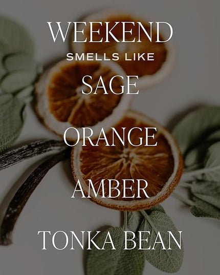 Sweet Water Decor Weekend Reed Diffuser – Room Decor Aesthetic with Long-Lasting Premium Fragrance of Citrus, Sage, Lavender, Amber, Tonka Bean for 4 Months – Ideal for Aromatherapy and Home Decor