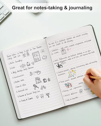Comix Lined Journal Notebook for Women Men, Journaling Notebooks for Office School Home, Dark Green, 240 Pages, 5.5" x 8.3", College Ruled, A5, Hardcover