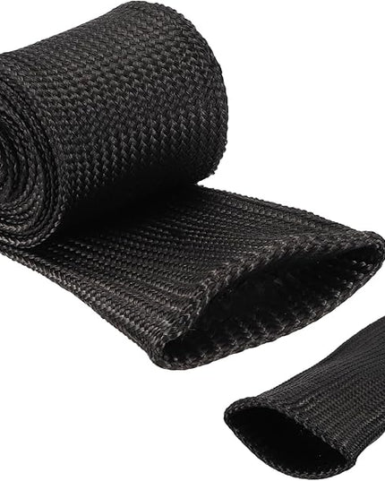 uxcell Insulation Cable Protector,40mm/1.57 Inch-1m/3 Feet High Temp Fiberglass Sleeve Black
