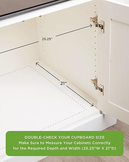 HOLD N’ STORAGE Heavy-Duty Premium Collection Pull Out Cabinet Organizer - Wooden Cabinet Drawer Slide Outs (Wood, 24 Inch)
