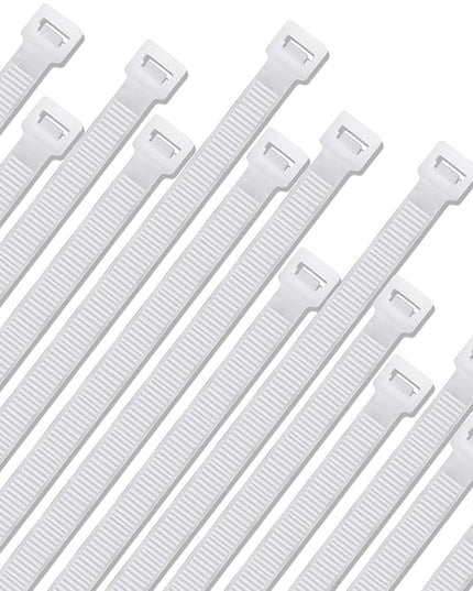Halsouy Heavy Duty Nylon Self-locking Large White Cable Ties, 50 Pack (26 Inch)
