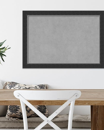 Amanti Art Black Framed Magnetic Board 19x27 Medium Vision Board for use with Magnets, 100% Metal Sheet to Display Items as Office Decor or for Home Organization in mudroom, Kitchen or Kids Room