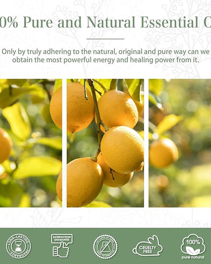 PHATOIL 3.38FL.Oz Lemon Essential Oil, for Aromatherapy Diffusers, Humidifiers, Great for DIY Candle and Soap Making, Gift for Friend