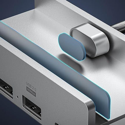 10Gbps USB Dock with Fastener USB C Adapter 4 Port Aluminum Housing USB 3.1 Docking Station for Desk