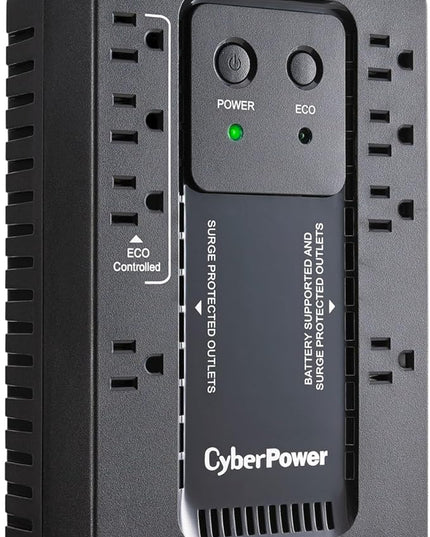 CyberPower EC450G Ecologic Battery Backup & Surge Protector UPS System, 450VA/260W, 8 Outlets, ECO Mode, Compact Uninterruptible Power Supply