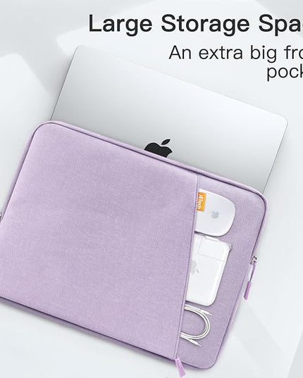 JETech Laptop Sleeve for 13-14Inch MacBook Air/Pro (M5/M4/M3/M2/M1) 2020-2025, 13-13.6 Inch Notebook, Waterproof Shock Resistant Bag Case with Accessory Pocket (Light Purple)