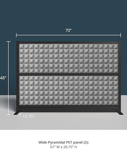 Stand Up Desk Store Studio Modular Wall and Sound Absorbing Room Divider | Sound Dampening Acoustic Panels for Office Cubicle | Noise Reduction and Noise Canceling Office Partition (70'' x 48'')