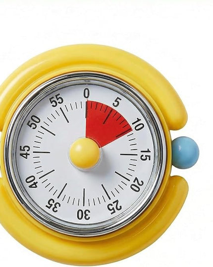 Visual Timer, Cute Magnetic Mechanical Kitchen Timer for Cooking, No Batteries Required, 60-Minute Countdown Clock for Study, Classroom, Baking, Yoga, Pomodoro - Loud Alarm