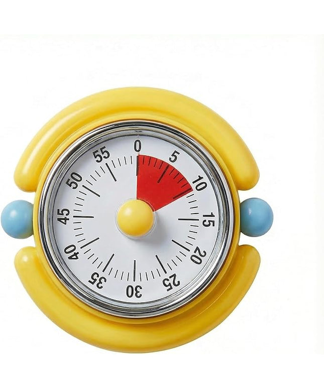 Visual Timer, Cute Magnetic Mechanical Kitchen Timer for Cooking, No Batteries Required, 60-Minute Countdown Clock for Study, Classroom, Baking, Yoga, Pomodoro - Loud Alarm