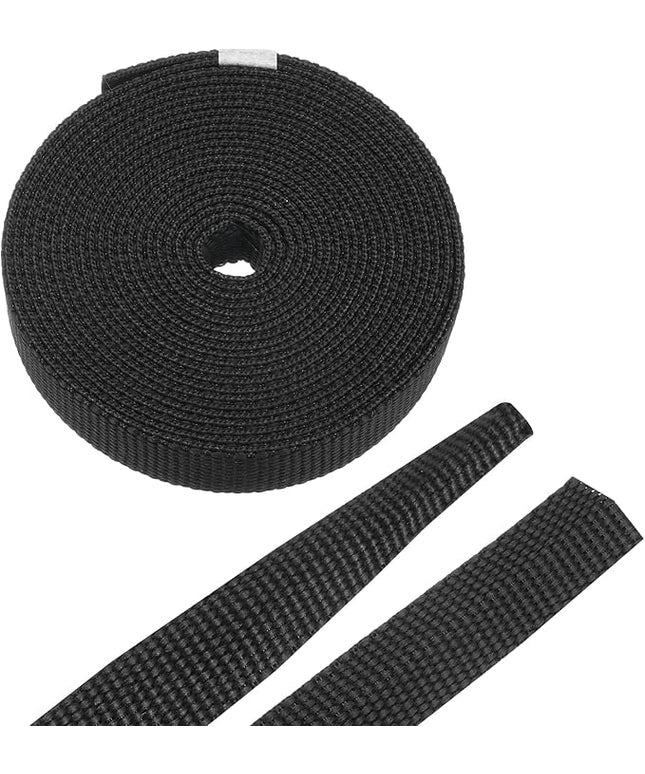 MECCANIXITY Braided Cable Sleeves Heat Shrinkable Fabric Sleeving, 5/16" 10ft Black 2:1 Ratio Heat Shrinkable Cord Protector for Harness Cable, Network Cable Protection, Cable Management