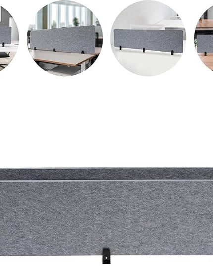 2 Pack Polyester Desk Dividers, Soundproof Room Divider Office Furniture Partitions, Privacy Desk Panel with Clamps, Stand Up Freestanding Desk Privacy Panel for Office Classroom(60" x 16")