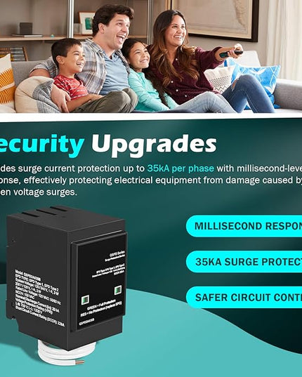 Replacement for Siemens QSPD2A035B 1-Phase 3-Wire Surge Protection Device, 120/240 VAC, 35 kA SCCR, 2 Poles