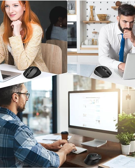 RaceGT USB C Wireless Mouse, Type C Silent Mouse for MacBook Air/Pro, 2.4G Cordless Computer Mice with 6 Buttons and 3 Adjustable DPI for Mac, Laptop, Desktop, PC