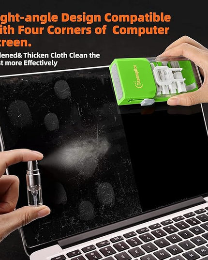 Laptop Screen Keyboard Cleaner Kit, All in 1 Electronics Cleaning Tool for MacBook iPad iPhone Pro Cell Phone, Brush Tool for Tablet, Computer, PC Monitor,TV Camera Lens with Patent, Green
