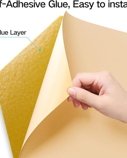 8 Pack Self-Adhesive Acoustic Panels 12" X 10" X 0.4" -Sound Proof Foam Panels for Wall with High Density, Y-Lined Design, Flame Resistant, Absorb Noise and Eliminate Echoe(Orange Yellow)