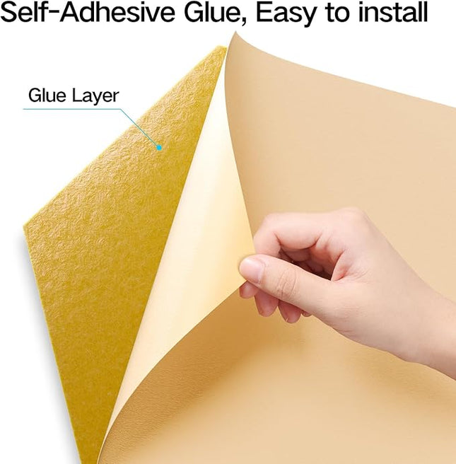 12 Pack Self-Adhesive Acoustic Panels 12" X 10" X 0.4" - Sound Proof Foam Panels with High Density, Hexagonal Design, Flame Resistant, Absorb Noise and Eliminate Echoes(Orange Yellow)