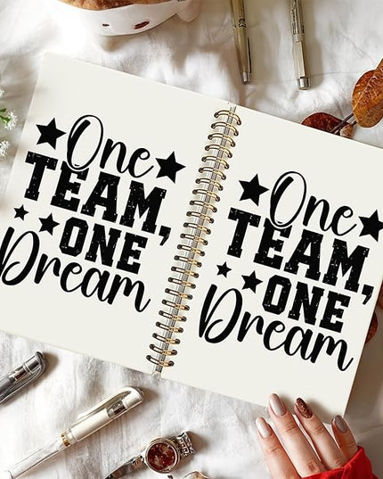 LIANHW Team Gifts Notebook, Gifts for Team Members at Work, Office Notebooks for Note Taking, Work Journal for Women Men Coworkers, One Team One Dream Journals for Writing, 5.5x8.3 Inch