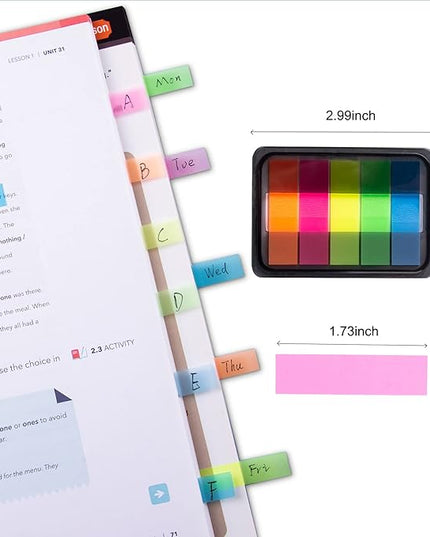 Golcellia 600 Pcs, Transparent Sticky Notes, Page Markers, Book Tabs, Sticky Note Tabs, Sticky Tabs, Page Tabs, Label Stickers, Pop Up Index Tabs, Tabs Flags Stickers