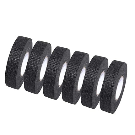 6-Pack Wire Harness Tape,Friction Tape 3/4-Inch by 50-Foot,High Temp Wire Cable Loom Self-Adhesive Tape for Automobile Electrical and Engine Wire Noise Dampening,Audio Wire Harness