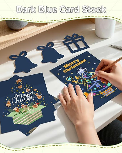 40 Sheets Cardstock 8.5x11, 65lb Darkblue Card Stock, Construction Paper, 180gsm Thick Printer Paper for Printing, Painting, Card Making, Kids School Supplies,Party Decorations