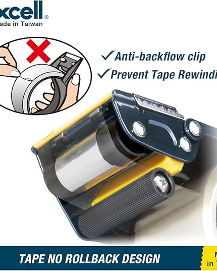 Excell Packaging Tape Dispenser (up to 2" Wide) Hand Held Tape Dispensers, Use for Home, Office, Gifts Store and Warehouse