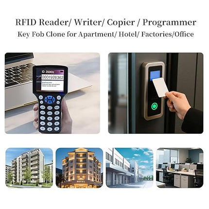 RFID Reader Writer RFID Copier Multi-Frequency RFID Card Reader Smart Card Decoder with Free Software and USB for Access Control Home Security