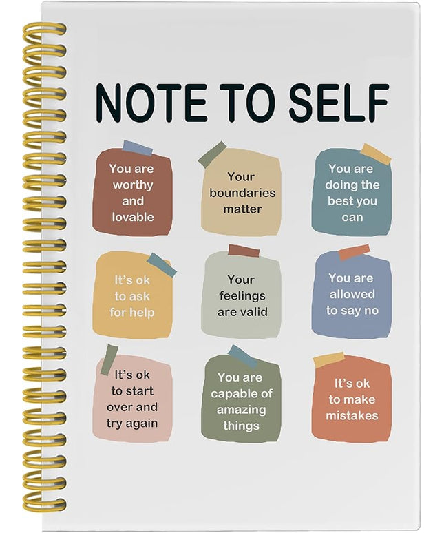 Note to Self Mental Health Self Love Journal, Mental Health Gifts, Therapy Journal for Mental Health, Therapy Notebook, Mental Health Journal for Women, Spiral Notebook 5.5x8.3 with 164 Pages