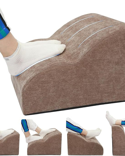 Foot Rest for Under Desk at Work.Multifunctional 3-Tier Foot Stool,with Washable Footrest.for Under Desk,Office Chair Gaming Chair & Sofa,Leg Elevation Pillow,Supports Posture-Brown